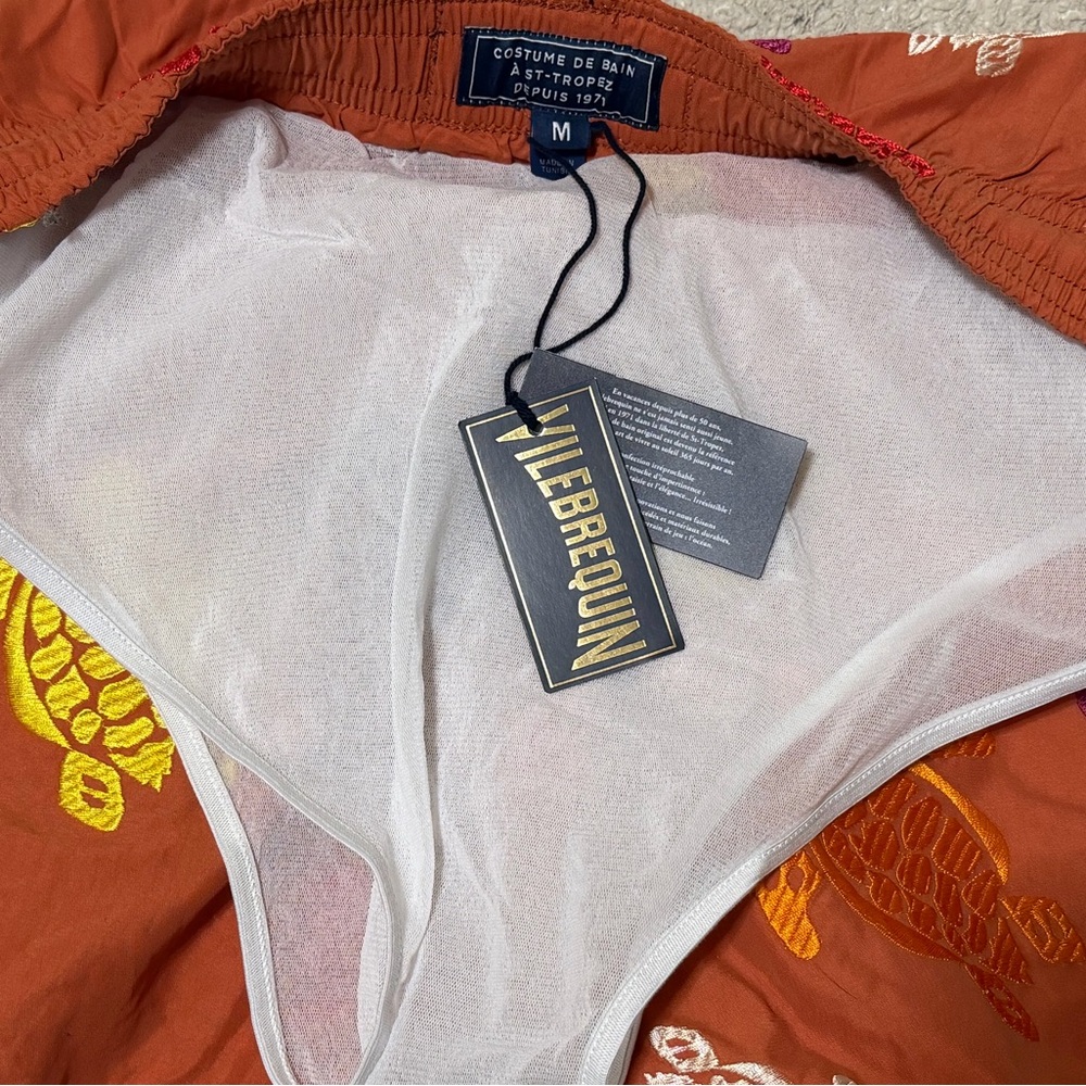 Vilebrequin Ronde Tortues Embroidered Swim Shorts Limited Edition $690, M, NWT - Picture 11 of 13